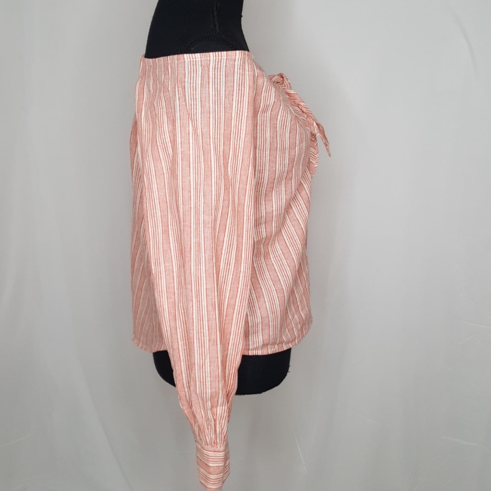Free People Linen Off Shoulder Blouse NWT - Picture 3 of 5